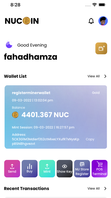 NUCoin Screenshot