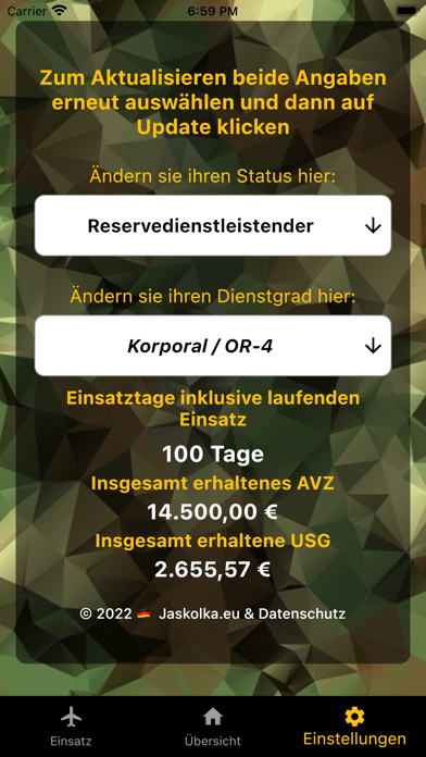 meinEinsatz-AVZ Screenshot