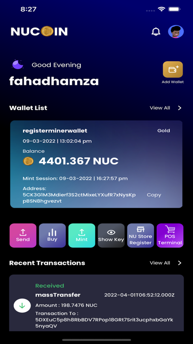 NUCoin Screenshot