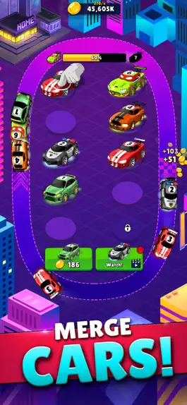 Game screenshot Merge Neon Cars - Merging game apk