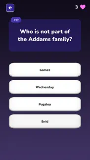 wednesday trivia game iphone screenshot 4