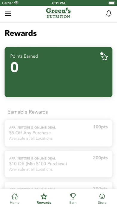 Greens Nutrition Screenshot