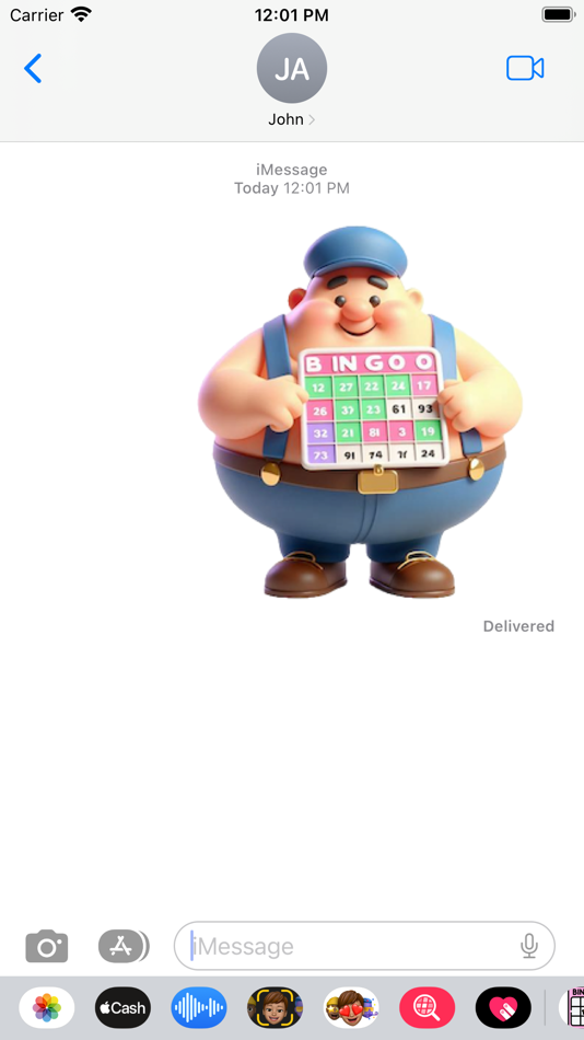 #4. Bingo Player Stickers (iOS) Podle: Paul Scott