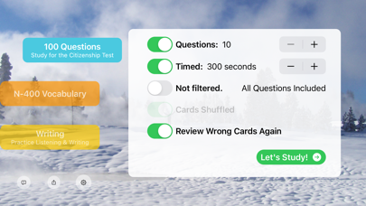 US Citizenship Study Cards Screenshot
