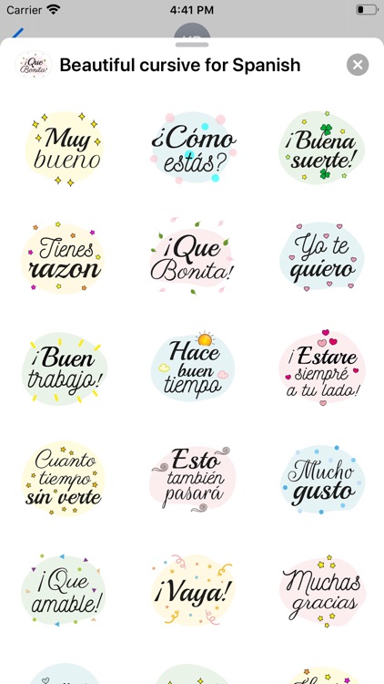 Beautiful cursive for Spanish