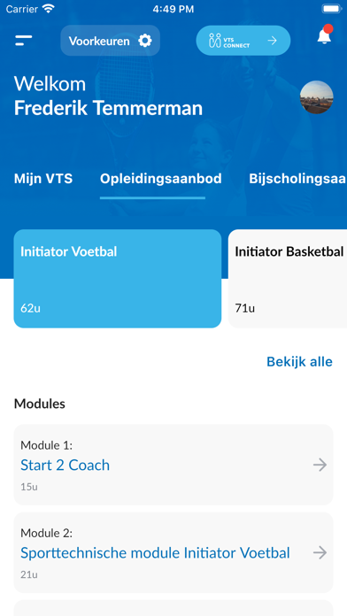 Vlaamse Trainersschool Screenshot