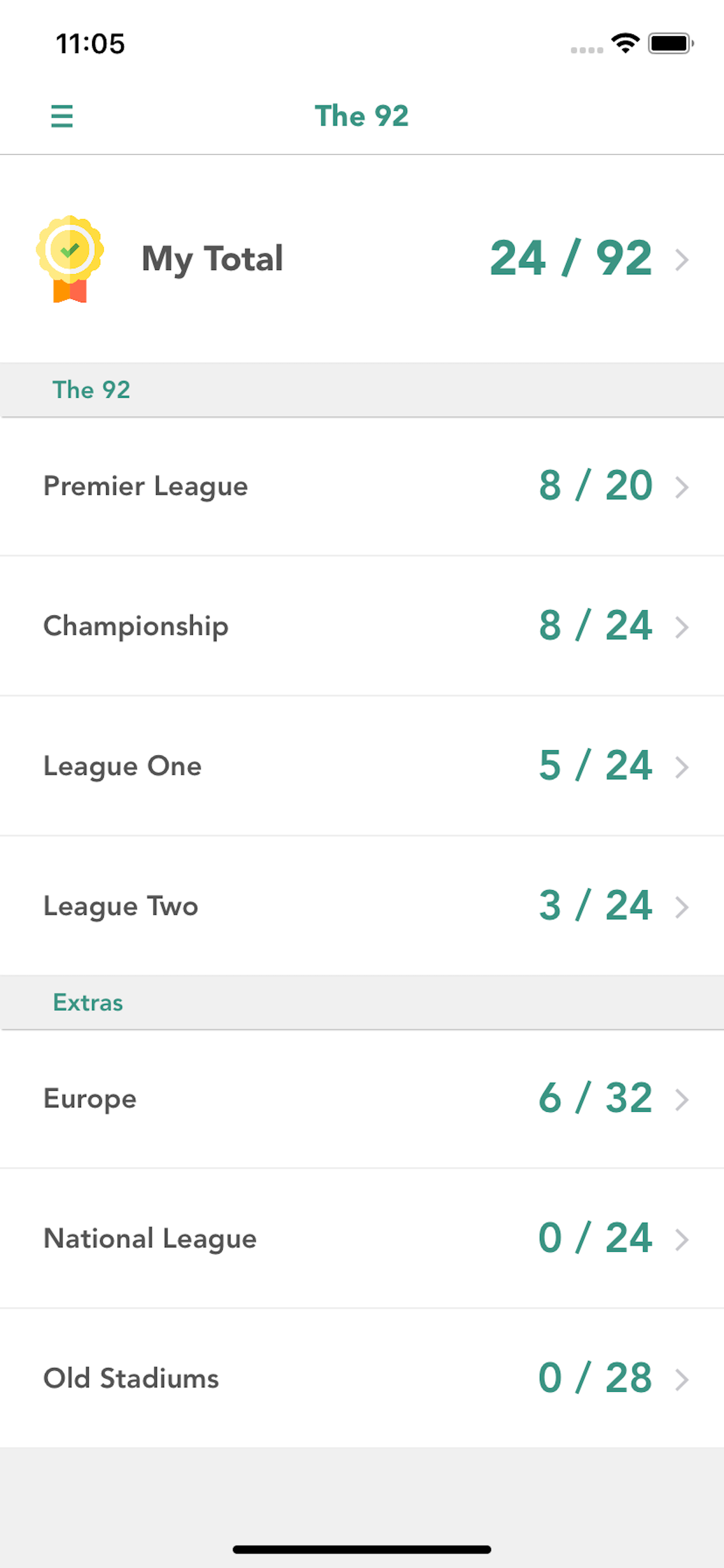 The 92 - Away Day Tracker