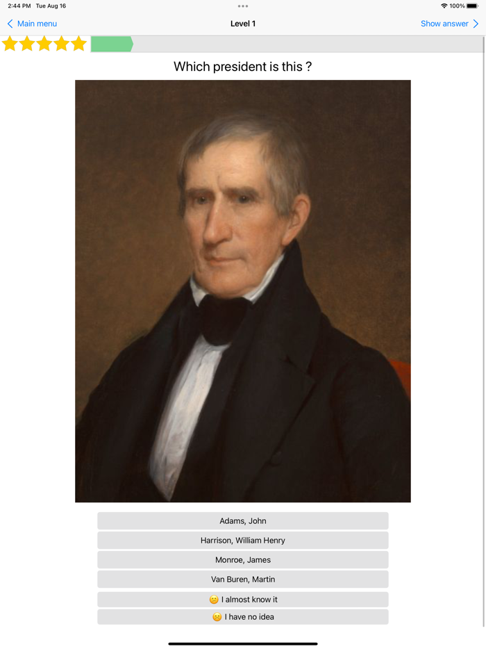 OneMileNorth POTUS Quiz