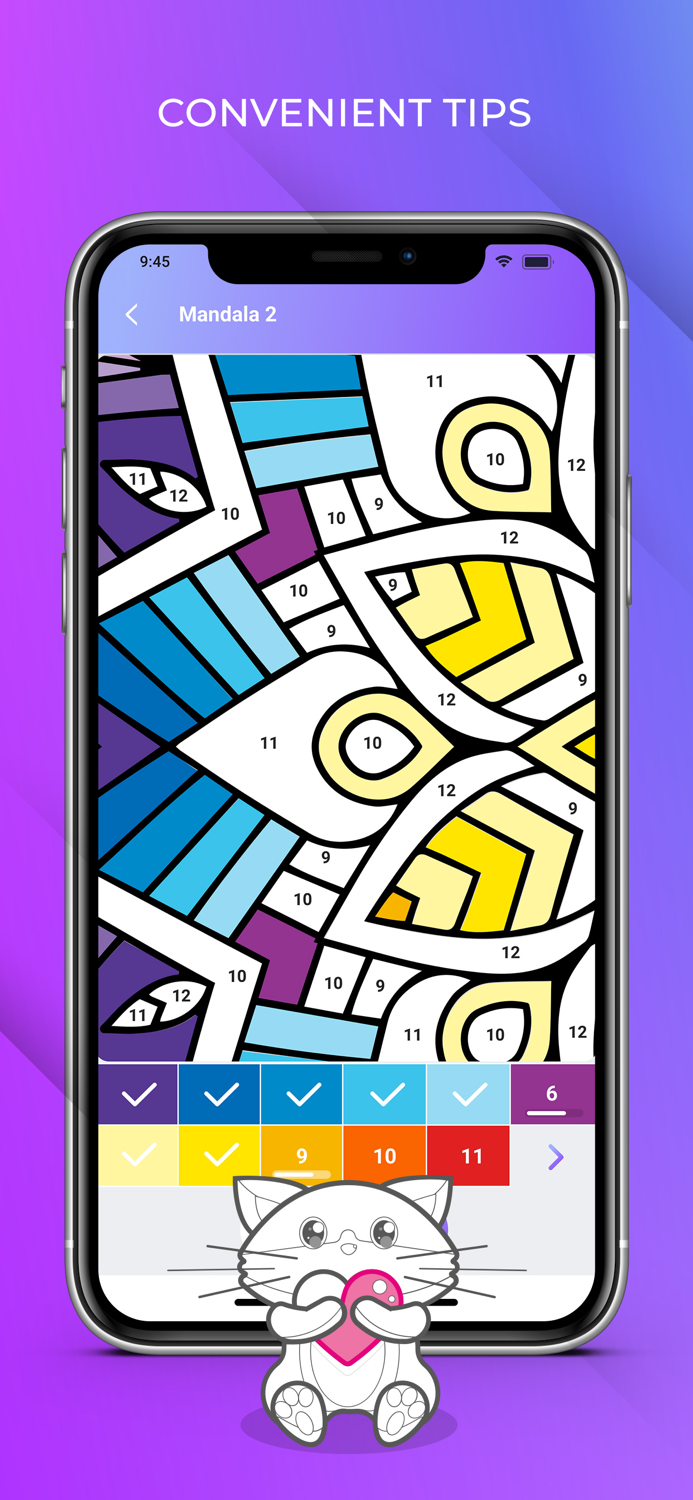 Color by number game