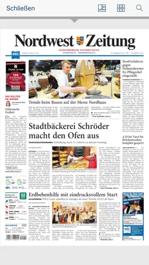 Screenshot von Nordwest EPAPER auf dem iPhone 2