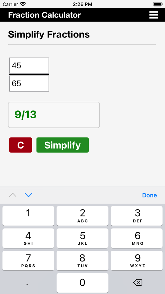 #3. Fraction Calculator (iOS) 由: H Valeur