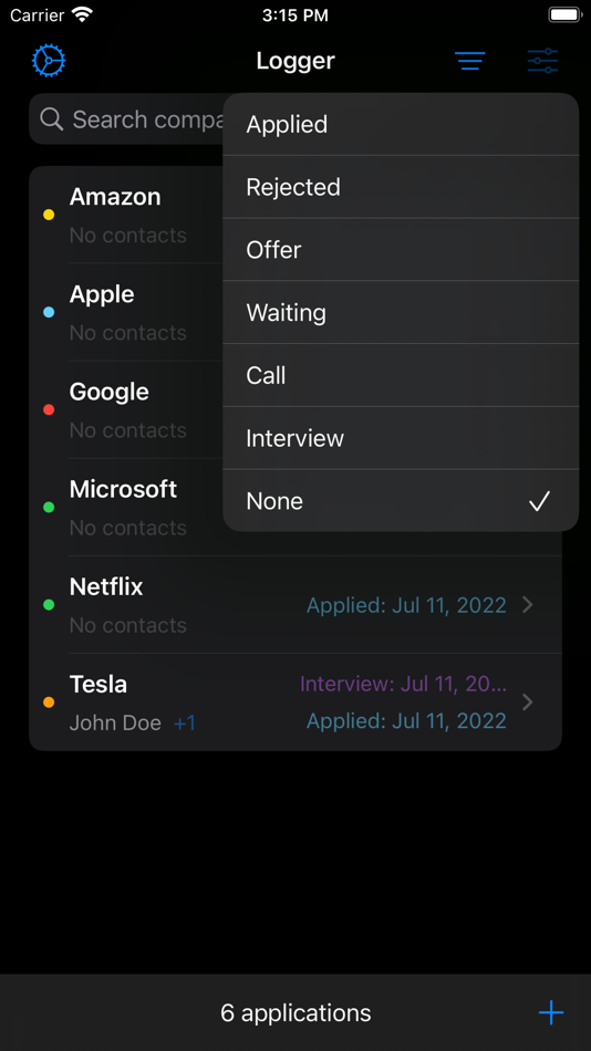 #3. Logger - Track Job Application (iOS) 由: Jem Alvarez