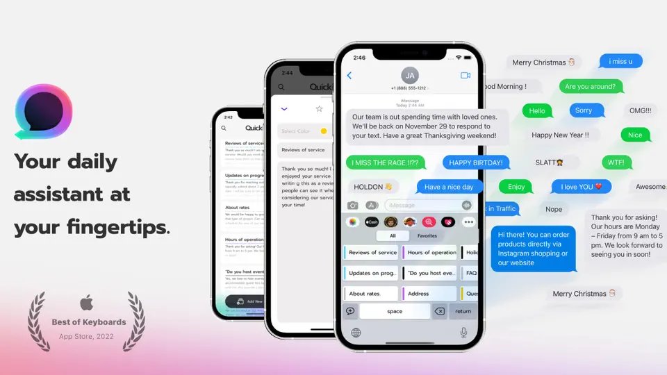 Скриншот Quick Replies на iPhone 1