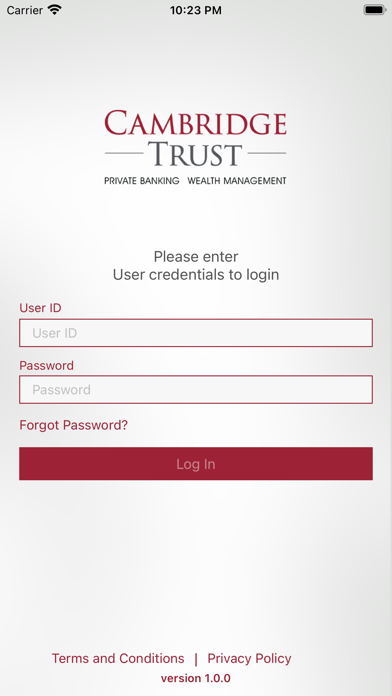 Cambridge Trust Total Wealth Screenshot