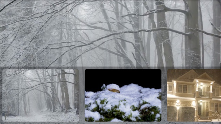 Screenshot #1 pour Snowy Window Winter Scene