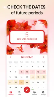 cycle tracker: period calendar iphone screenshot 1