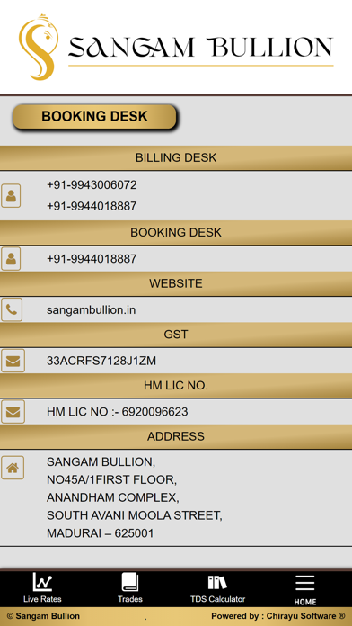 Sangam Bullion Spot Screenshot