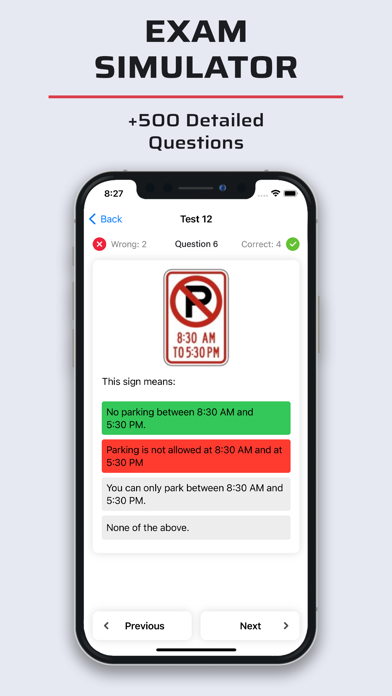 Louisiana OMV Practice Test Screenshot