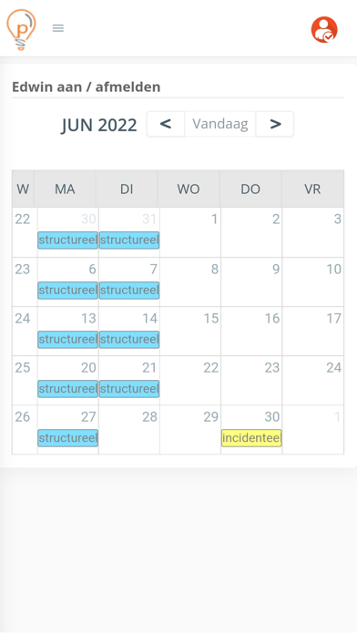 Overblijf Aan- en Afmelden Screenshot