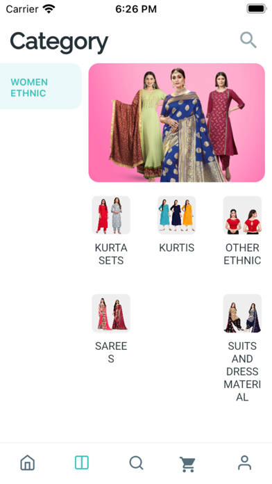 Ethnic Wear App Screenshot