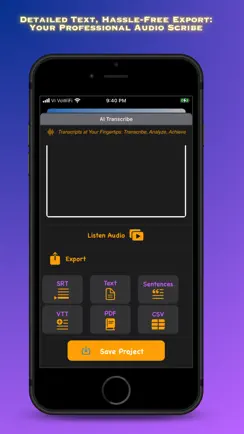 AI Transcribe Audio, Video iPhone image 3