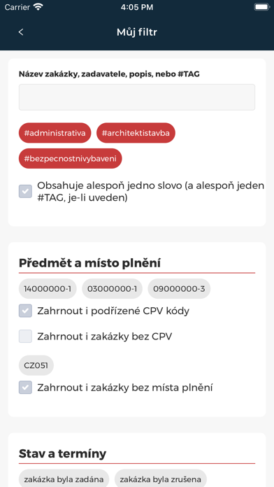 Veřejné zakázky PoDo Screenshot