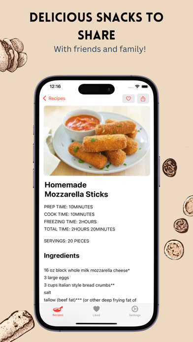 Snacks Recipes - Ideas Screenshot