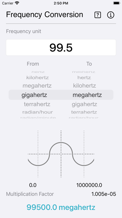 Frequency Conversion Screenshot