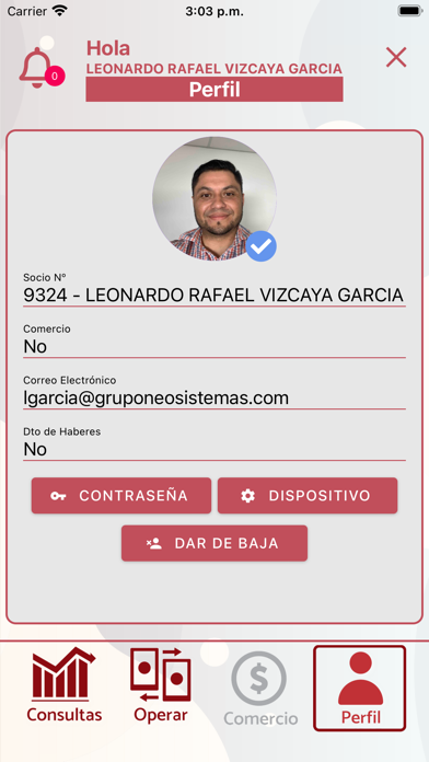Mutual CAF Online Screenshot