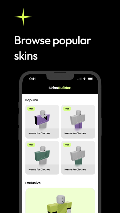 Skins Builder for RBLX iPhone app afbeelding 3