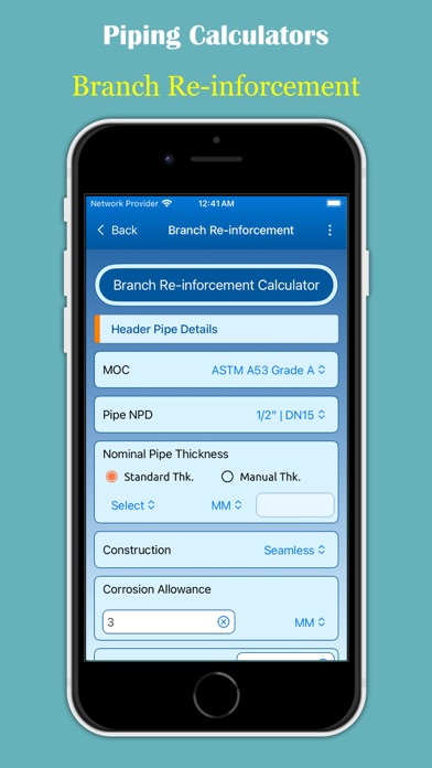 Piping Calculators Screenshot