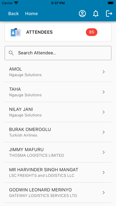 FIATA Events Screenshot