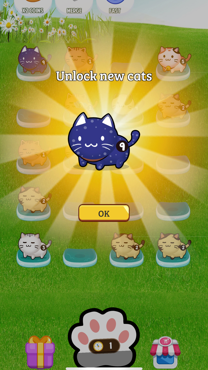 Idle Cat - Merge 2 Cats