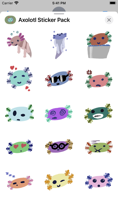Screenshot #1 pour Cute Axolotl Stickers