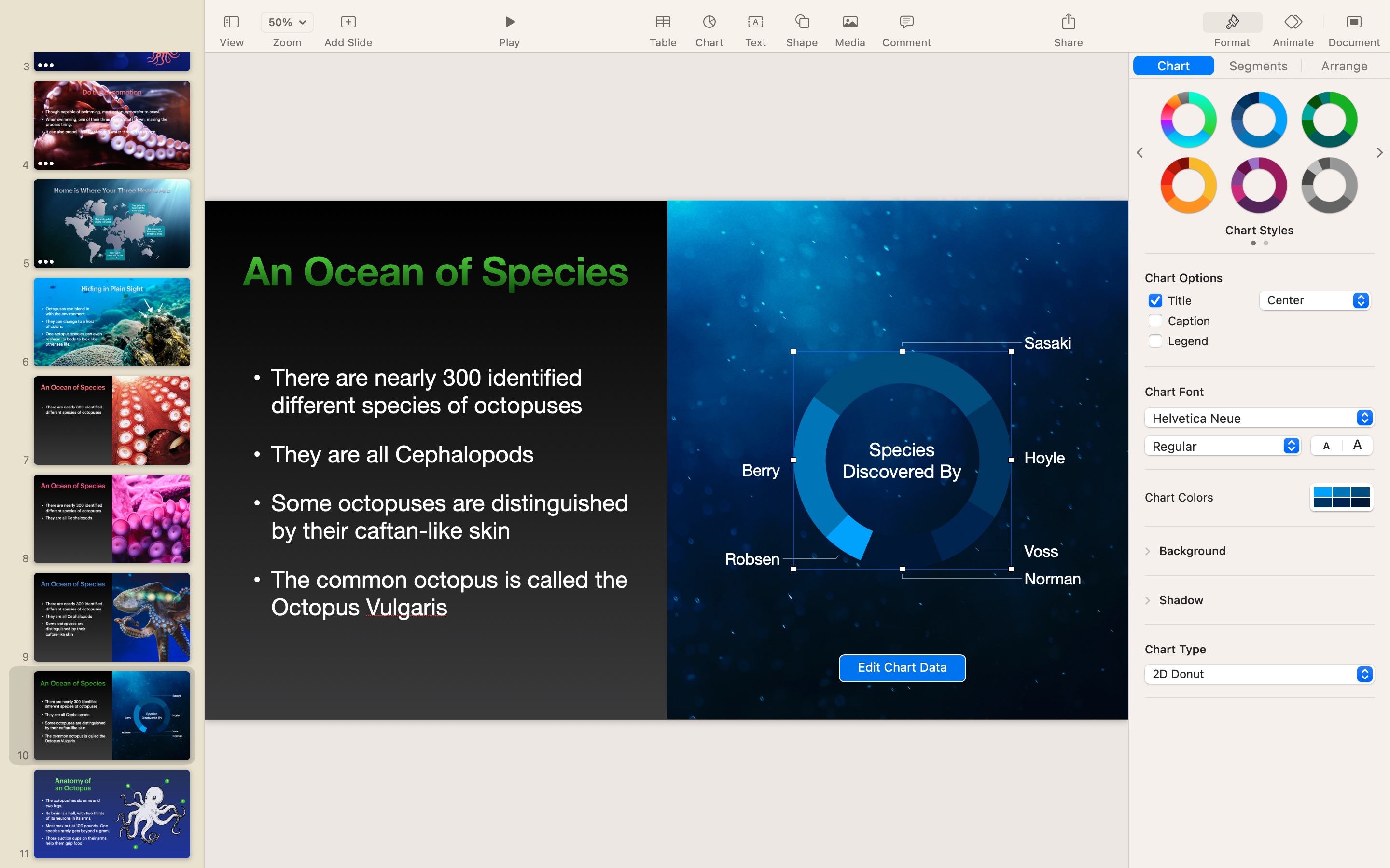 Screenshot do app Keynote