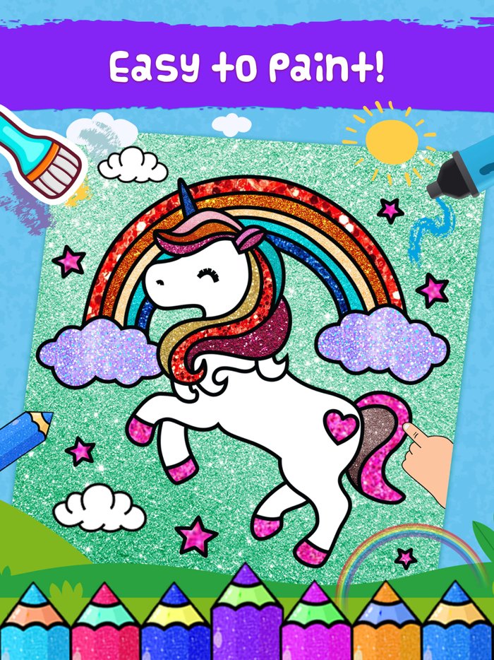 Unicorn Glitter Coloring Book