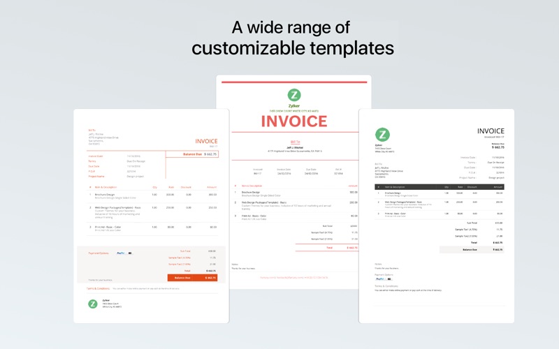 Screenshot #3 pour Zoho Invoice — appli facture