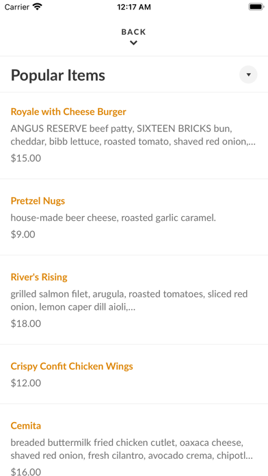 Tela Bar and Kitchen Screenshot