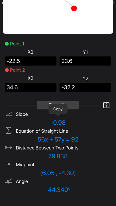 Slope Calculator Plus Screenshot
