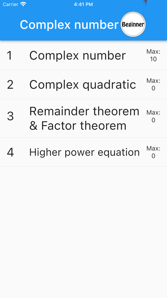 #1. Complex(Math Drills) (iOS) 由: 郷 田村