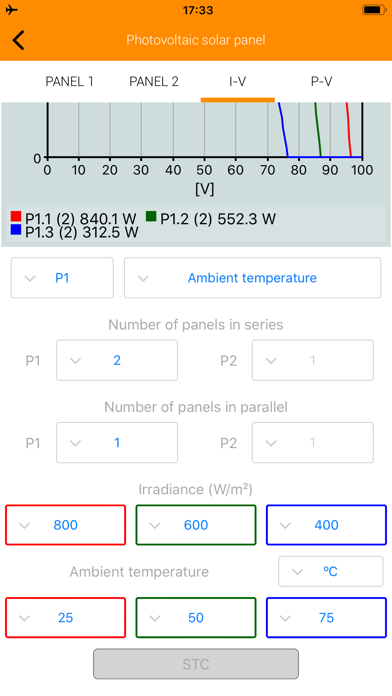 Photovoltaic solar panel Screenshot