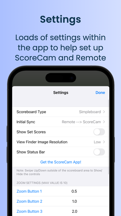 Scoreboard Remote for ScoreCam Screenshot