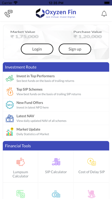 Oxyzen Financial App Screenshot