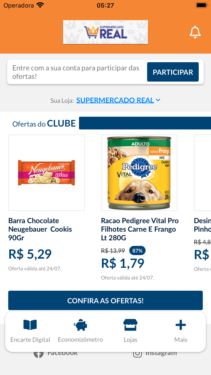 Cashback Supermercado Real
