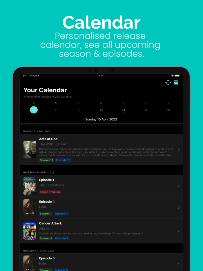 Shows Discover and Track Series