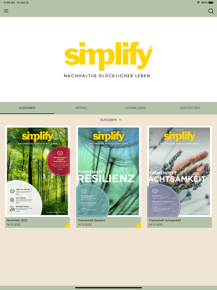 simplify® glücklicher leben