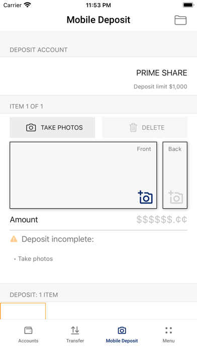 GNO FCU Mobile Screenshot