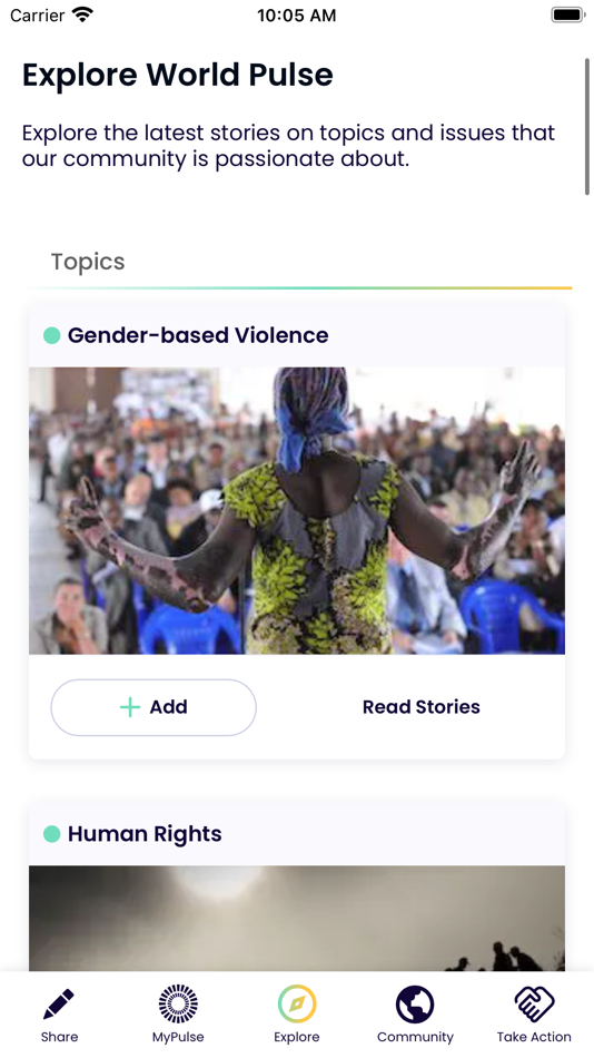 #3. World Pulse Community (iOS) Podle: WORLD PULSE MAGAZINE