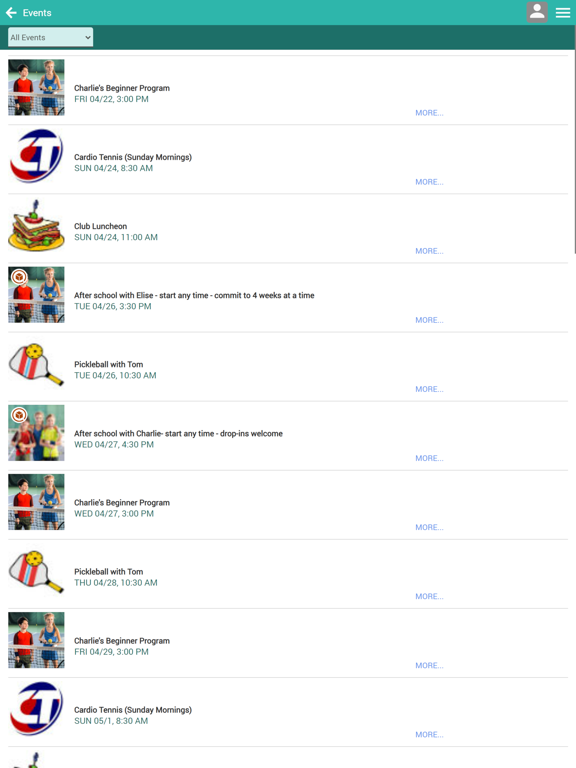 Chabot Canyon Racquet Club iPad screenshot 6 - Health & Fitness app