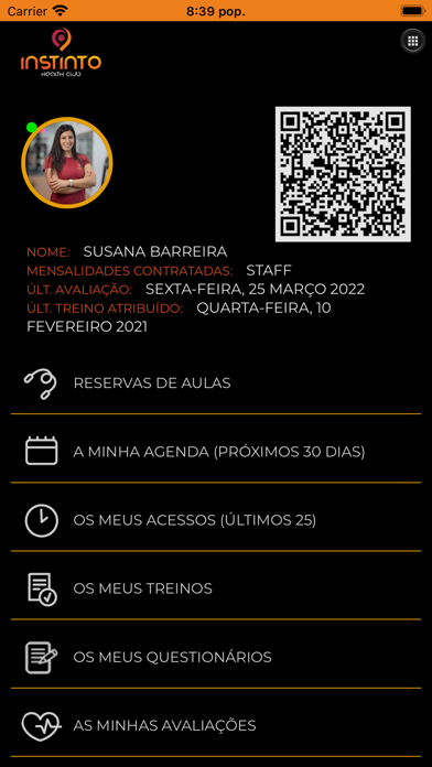 Instinto Health Club Screenshot
